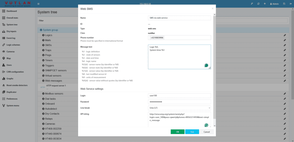 Web-to-SMS